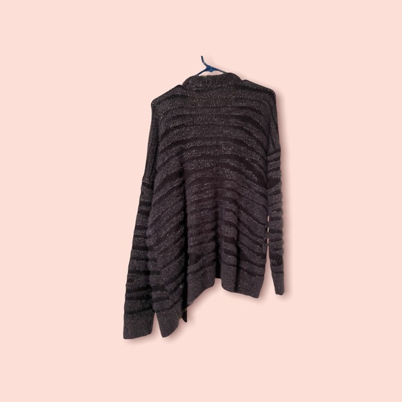 Metallic Zebra Cozy Open Front Cardigan - Picture 2 of 2